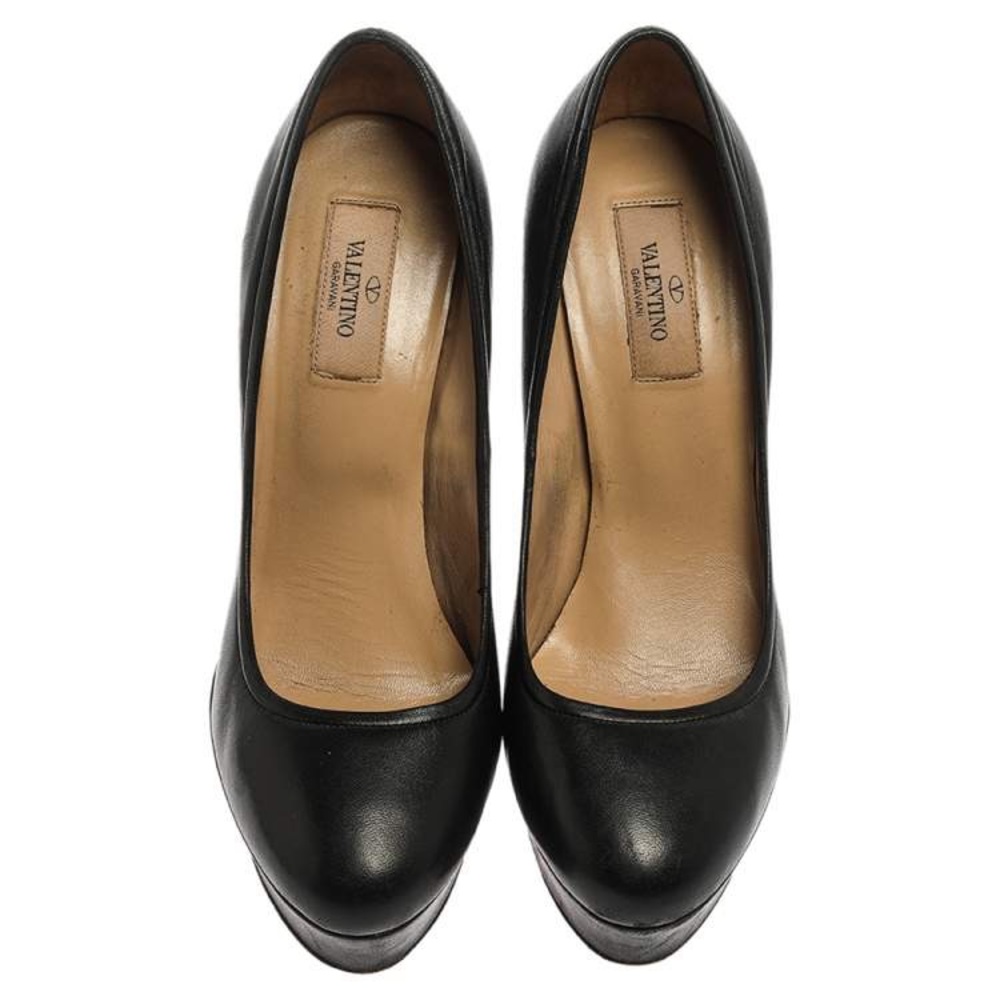 Valentino black leather heels